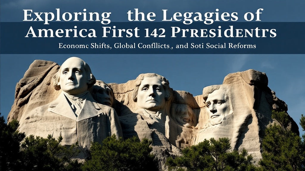 "Exploring the Legacies of America's First 44 Presidents: Economic Shifts, Global Conflicts, and Social Reforms"