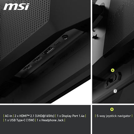 MSI MAG 321UP QD-OLED 31.5 Inch 4K UHD Gaming Monitor - 3840 x 2160 Quantum Dot OLED Panel, 165Hz / 0.03ms, 99% DCI-P3, ΔE≤2, DisplayHDR True Black 400 - DP 1.4a, HDMI 2.1(UHD@165Hz), USB Type-C - Unboxify