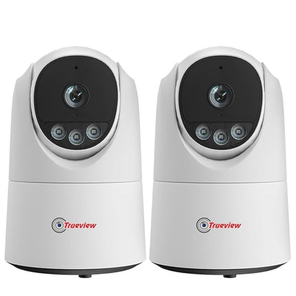 Trueview 3MP Smart Wi-Fi Robot Home Security Camera (Pack of 2) – 360° Pan-Tilt, All-Time Color Night Vision, Smart AI Motion Tracking, 2-Way Audio, BIS-ER (STQC Certified) T18296S
