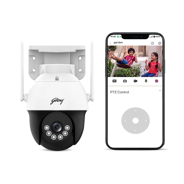 Godrej 3MP Smart 4G Mini PT CCTV Camera | EVE Pro 4G Mini PT | Night Vision | 360° View | AI Human Tracking | Motion Detection | Outdoor Camera | 2-Way Talk | 256GB SD Card Support | Alexa Support