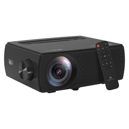 ZEBRONICS PIXAPLAY 25, Smart Projector, 1080p, 7500 Lumens, 200" Screen Size, Quad Core, Auto [ Focus | Keystone | Obstacle Detection | Screenfit ], Bluetooth, WiFi, HDMI-ARC, APP Support, Miracast