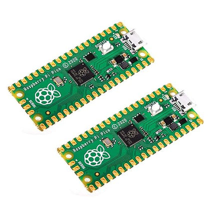 Raspberry Pi Pico Microcontroller Board RP2040 Dual-Core Arm Cortex-M0+ | Programmable Development Board for DIY Electronics, IoT & Robotics Projects | USB Supported | Pack of 2 - Unboxify