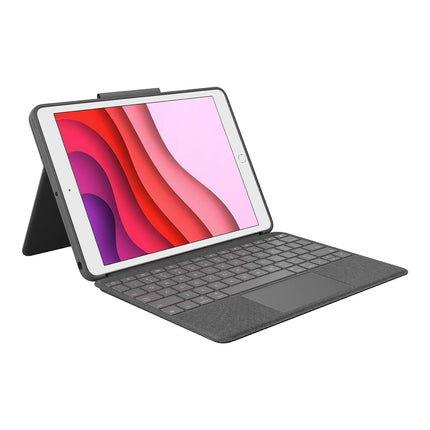 Logitech Combo Touch for iPad 7th, 8th and 9th Gen Wireless Detachable Keyboard case with trackpad and Smart Connector Technology (Graphite) - Unboxify