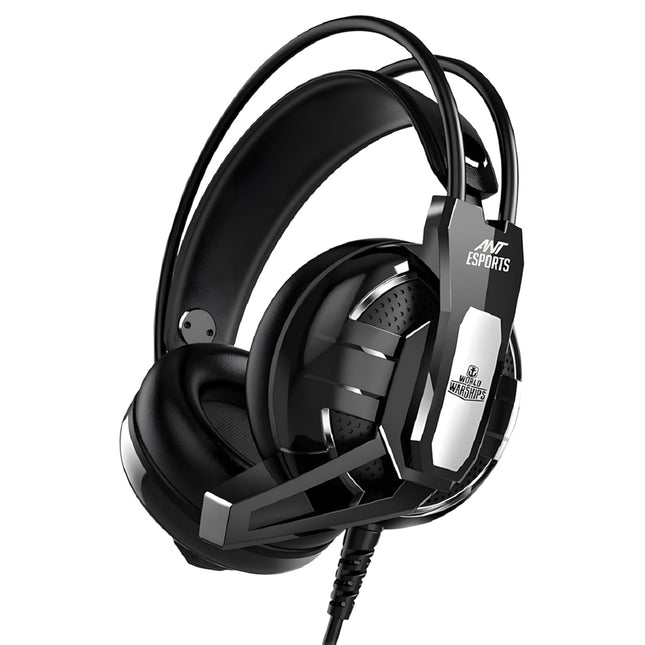 Ant Esports H520W Smartchoice Gaming Headset with Mic, Wired 3.5mm Over-Ear, 50mm Bass Drivers, Noise Isolating, Lightweight Comfort, Multi-Platform (PC/PS4/Xbox/Switch/Mobile), Black - Unboxify