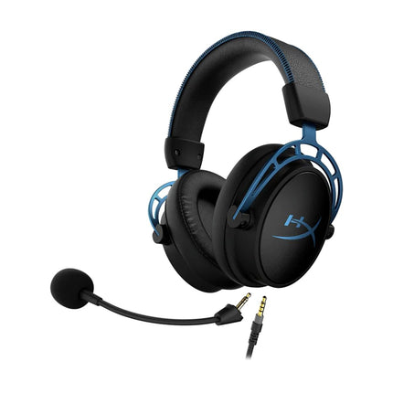 HyperX Cloud Alpha S Wired On Ear Headphones with Mic (Blue) - Unboxify