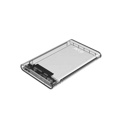 EVM 2.5" SATA SSD Casing USB 3.0 - Portable External Hard Drive/SSD Transparent Case Cover - Fast Transfer Speeds Upto 5Gbps, On-The-Go Storage & Data Backup (ESC-TP01)