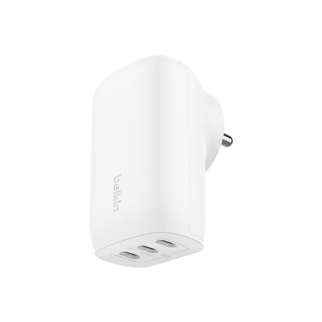 Belkin 67W (25W+20W+20W) 3-Port USB -C Wall Charger with PPS |Fast Charging Charger for iPhone 17, MacBook Pro, AirPods, Samsung Galaxy S25, Google Pixel 10, | 2 Years Warranty, White
