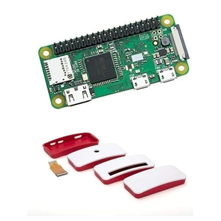 Raspberry Pi Zero WH with Case & Camera Cable | 1GHz BCM2835 | 512MB RAM | WiFi & Bluetooth 4.1 | Pre-Soldered 40-Pin Header | Mini HDMI | Micro USB - Unboxify