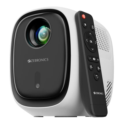 ZEBRONICS New Launch PIXAPLAY 53, Smart Vertical Projector, 3500 Lumens, 4K Support, 120 Inch Screen Size, Auto Focus, Auto Keystone, Bluetooth, HDMI, USB, WiFi, 1080p Support, APP Support, Miracast