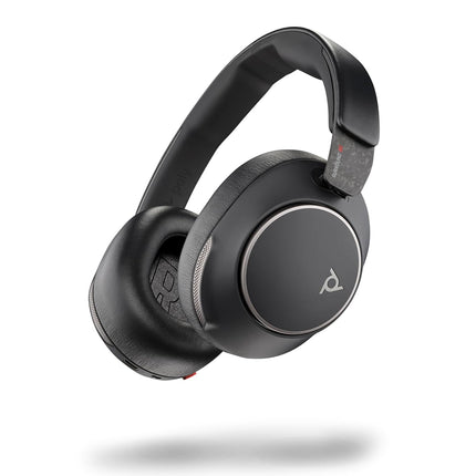 Poly (Plantronics) Voyager Surround 80 UC Teams Certified USB-C Headset + USB-C/A Adapter, Noise-Canceling Mics for Clear Calls + Adaptive ANC, Connect via Bluetooth, Black-Grey, 8G7U1AA