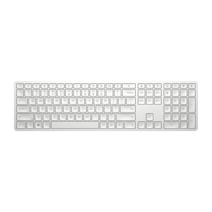HP 970 Creator Keyboard, Wireless and Multi-Device with 20 programmable Shortcut Keys, Backlit with sensors, up to 6 Month Battery, AES encrypted, 1yr Warranty, 0.67 kg, Silver