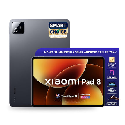 XIAOMI Pad 8 [Smartchoice] | Flagship Snapdragon 8s Gen 4 |11.2" 3.2K Display | Ultra Slim Metal Design | 9200mAh Battery | 68 Bn+ Colours HyperAI | Wi-Fi 7 | Graphite Grey
