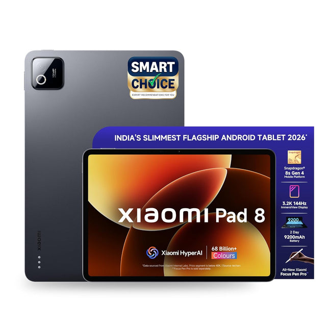 XIAOMI Pad 8 [Smartchoice] | Flagship Snapdragon 8s Gen 4 |11.2" 3.2K Display | Ultra Slim Metal Design | 9200mAh Battery | 68 Bn+ Colours HyperAI | Wi-Fi 7 | Graphite Grey