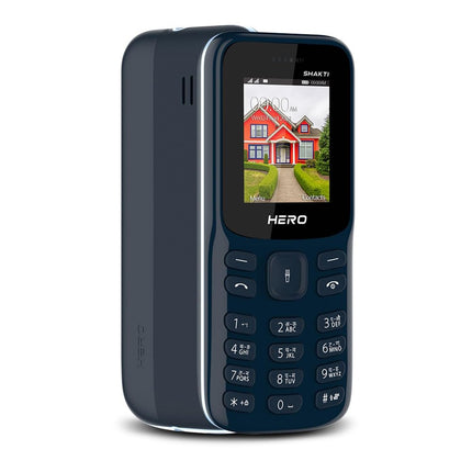 Lava Hero Shakti 2025 Dual Sim Keypad Mobile Phone (with Vibration Alert) | 1.8" Display | Super Saving Battery Mode | Stylish Design | Number Talker | (Dark Blue)