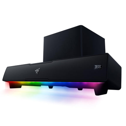 Razer Leviathan V2: Multi-Driver PC Gaming Soundbar with Subwoofer - THX Spatial Audio- Chroma RGB - Bluetooth 5.2 - for PC, Desktop/Laptop, Smartphones, Tablets & Nintendo Switch-RZ05-03920100-R3G1