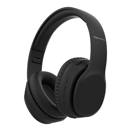 Amazon Basics Wireless Over Ear Headphones, Bluetooth 5.4, 40mm Drivers, 18H Playtime, Foldable Lightweight Design with Aux Support, Deep Bass & Mic, Black - Unboxify