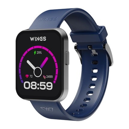 Wings Meta Smartwatch, 1.85" Hd IPS Display, Bt 5.3 Single Chip Calling, Top Smartwatch for Heart Rate Monitoring, 100+ Sport Modes