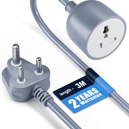 FEDUS 3m Long 18AWG Heavy Duty Male to Female 3 Pin Power Extension Cord for Heavy appliances Wire, 10amp Indoor Outdoor Power Cord Wire Extender Power Cable for appliances, Electronics & Power Tools