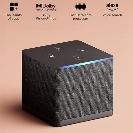 Amazon Fire TV Cube | Hands-free streaming device with Alexa, Wi-Fi 6, 4K Ultra HD (Without Remote and Power Adaptor)