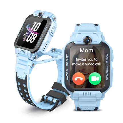 imoo Kids Watch Phone Z7 [4G Cellular + GPS + Health], 4G Smartwatch, HD Video & Voice Call, GPS Enabled with 14 Days Historical Track, Kids Emotion Detector, HeartRate, Body Temp., SPO2 (Blue) - Unboxify