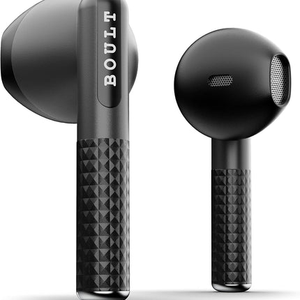 Boult Audio Newly Launched Airbass Powerpods Tws Featherweight Bluetooth Truly Wireless In Ear Earbuds With Mic, 20H Playtime With Zen Technology Enc, Fast Charging Type-C Ipx5 Water Resistant (Black)