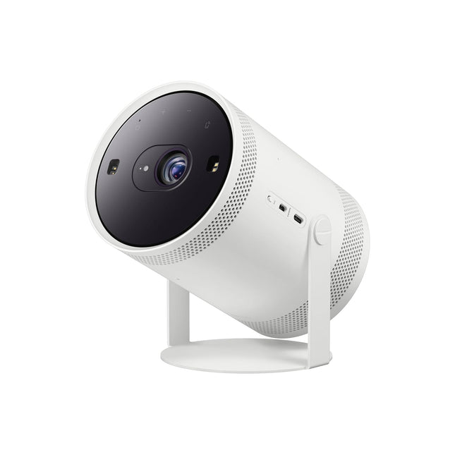 Samsung The Freestyle 2nd Gen Portable Compact Smart LED Projector with FHD Resolution, 100" Maximum Display, 550 LED Lumen, Inbuilt 5w Speaker, Wi-Fi, Bluetooth & HDMI (SP-LFF3CLAXXXL, White)