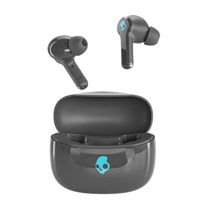 Skullcandy Uproar ANC Wireless Earbuds, Active Noise Cancelling, 42Hr Battery + Rapid Charge, Quad Mic ENC, 10mm Drivers, Multipoint Pairing, Low Latency, Sweat & Water Resistant – Grey Glossy