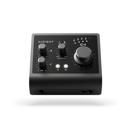 Audient iD4 (MKII) 2in/2out High-Performance USB 3.0 Audio Interface with Audient Console Mic Preamp, Dual Headphone Outputs, DI Instrument Input, ScrollControl Feature - Unboxify
