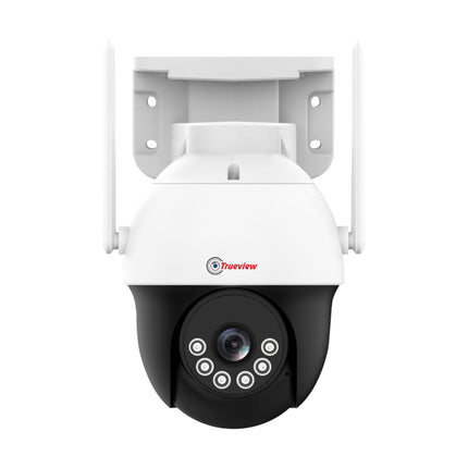 Trueview 3MP 4G Mini PT Security Camera with SIM Support | All-Time Color Vision | 360° Pan | Two-Way Audio | Human Detection | 256GB SD & Cloud | IP66 Waterproof | Alexa Compatible | STQC Certified