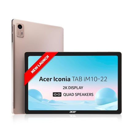 Acer Iconia Tab iM10-22 | 10.36" 2K IPS Display, Quad Speakers, Helio G99, 6GB + 128GB, 16MP Rear + 8MP Front Camera, Fingerprint Reader, Wi-Fi + 4G LTE(Calling), Android 14, Slim Metal Body