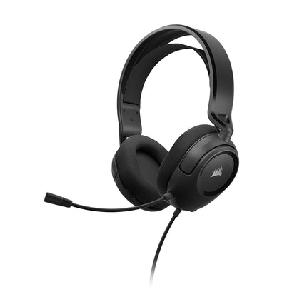 Corsair HS35 v2(Universal 3.5mm connectivity with PC,Xbox,PS, 50mm Audio Drivers,Floating Headband,Omni-Directional mic,On-Ear Volume Controls), Carbon