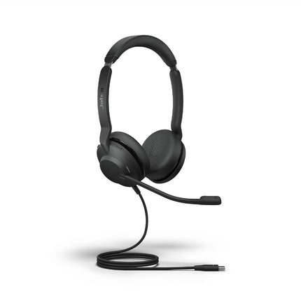 Jabra Evolve2 30 Se On Ear Wired Stereo Noise-Cancelling Headset-Features 2-Mic Call Technology & Usb-C Cable-Works With All Leading Unified Communications Platforms Such As Zoom & Google Meet-Black