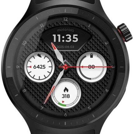 Motorola Moto Watch, 1.4 OLED, AOD, Auto-Brightness, Dual Band GPS, Powered by Polar Smartwatch