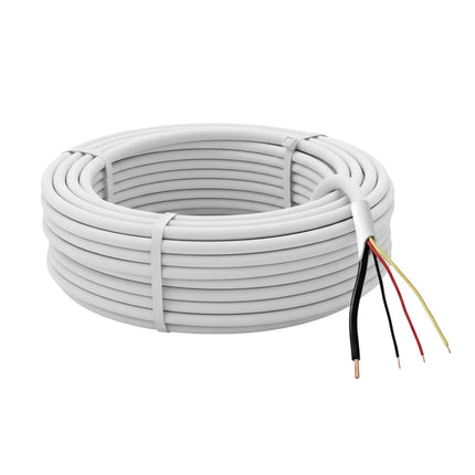 CP Plus 3+1 CCTV Cable | 90 Meter Standard Length | Solid Bare Copper Conductor | HDPE Insulation | AL-Mylar Shielded | High Durability Black & White Cable [CP-ECC-90R]