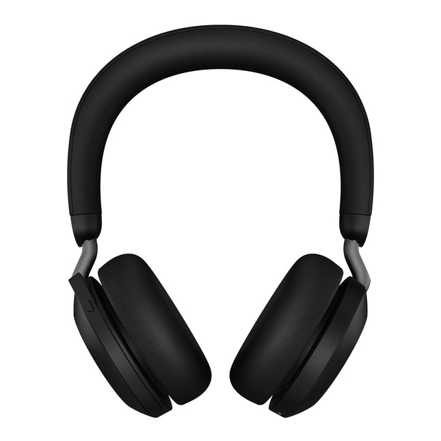Jabra Evolve2 75 Wireless PC Headset with Charging Dock and 8-Mic Technology - Dual Foam Stereo Headphones with Advanced Active Noise Cancellation, USB-A Bluetooth Adapter and UC Compatibility - Black
