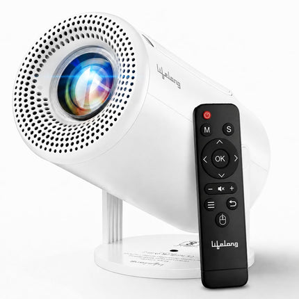 Lifelong Electronics Built-in Live TV Smart Projector | with 90+ Channels (No Subscription Required) | Android, 1080P & 4K Ultra HD Support, 720P Native | for Room & Outdoors | All OTT Apps | WiFi/BT