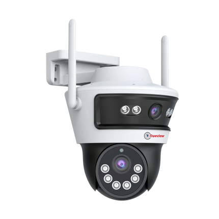Trueview Smart WiFi Linkage 2Mp+2Mp Pan-Tilt Zoom CCTV Camera, Outdoor Indoor Security Camera, Water Proof, 2 Way Talk, Cloud Storage, Motion Detect