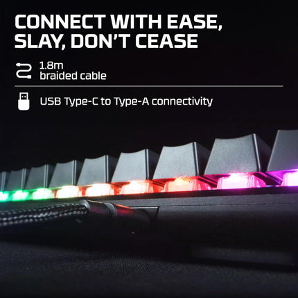Hyperx Alloy Origins 60 - USB-C Mechanical Gaming Keyboard - Ultra Compact 60% Form Factor - (Aqua Switch) - Double Shot Pbt Keycaps - RGB Led Backlit - Ngenuity Software Compatible (56R61AA#ABA)