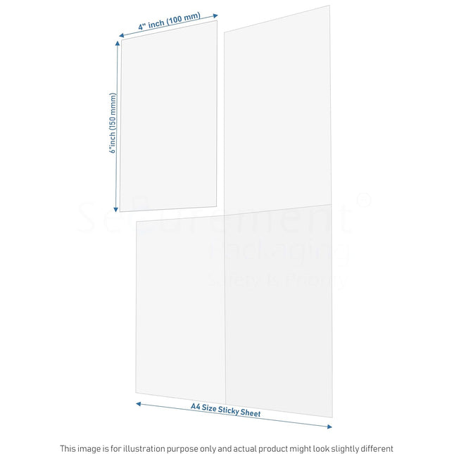 Securement Easyship Sticky Labels Matt (A4 Size Sheet with 4 Pre-Cut Labels Per Sheet) - to Print Easyship Order - Suitable for Any Printers (1000 Sheets)