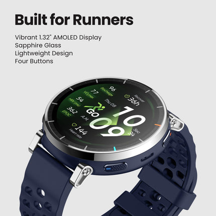 Amazfit Active 3 Premium (Smartchoice) GPS Running Smart Watch, 1.32"AMOLED Sapphire Display,12-Day Battery,4GB Storage,Offline Maps, 170+Workout Modes, 5 ATM,Fitness Tracker, Android & iOS, Apex Silver (BRAND NEW/SEALED)