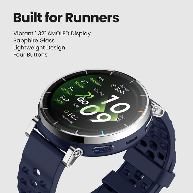 Amazfit Active 3 Premium (Smartchoice) GPS Running Smart Watch, 1.32"AMOLED Sapphire Display,12-Day Battery,4GB Storage,Offline Maps, 170+Workout Modes, 5 ATM,Fitness Tracker, Android & iOS, Apex Silver (BRAND NEW/SEALED)