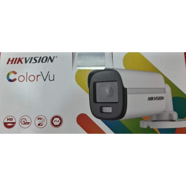 HIKVISION 2 MP White Night Colour Vu IR Full HD Bullet Night Vision Wireless Camera, 1080P DS-2CE10DF0T-PFS 3.6 mm