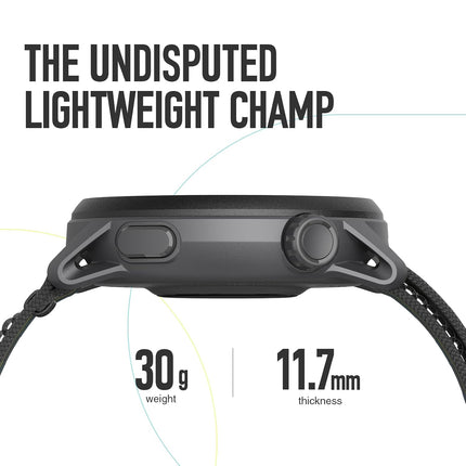 COROS PACE 3 Sport Watch GPS, Lightweight and Comfort, 15 Days Battery Life, Dual-Frequency GPS, Heart Rate, Navigation, Sleep Track, Training Plan, Run, Bike, and Ski (Ink Nylon), Black - Unboxify