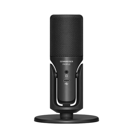 Sennheiser Profile USB Microphone with Table Stand | Plug & Play Design, for Podcasting & Streaming | Cardioid Condenser Capsule | 1.2m USB-C Cable Included | Black (700065)