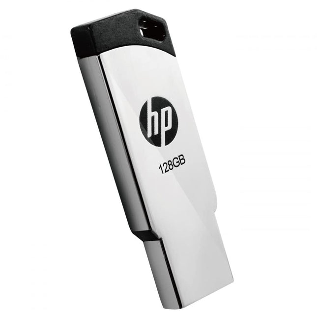 HP v236w 128GB USB 2.0 Flash Drive/Pen Drive, Metal Silver