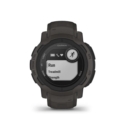Garmin Instinct 2, Graphite Smartwatch, Built-in Sports Apps and Health Monitoring, Ultratough Design Features, Graphite