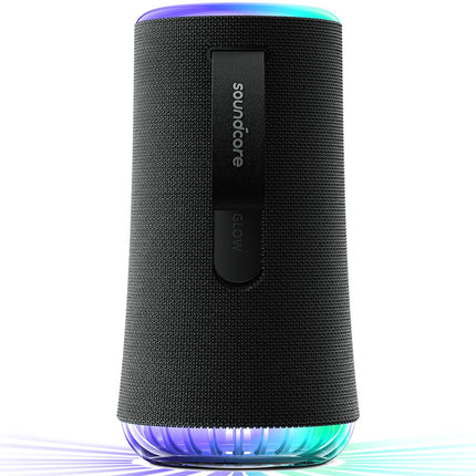 Soundcore by Anker Glow Portable Speaker with 30W 360° Sound, Synchronized Radiant Light, 18H Playback, Customizable Eq and Light Show, and Ip67 Waterproof - Black, Bluetooth