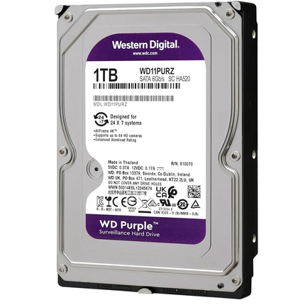 WD Western Digital Wd Purple 1Tb Surveillance Hard Drive (Wd10Purz, Sata 6 0 Gb)
