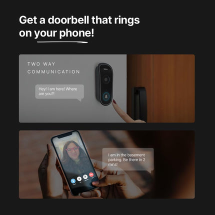 Qubo Smart WiFi Video Doorbell from Hero Group |Instant Phone Visitor Video Call | Intruder Alarm System |1080P FHD Camera|2-Way Talk |Alexa & OK Google | Plug and Play AC Chime