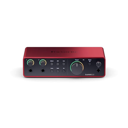 Focusrite Scarlett 2i2 4th Gen, USB audio interface for recording, composing, streaming, and podcaster - sound recordings and all the software to record